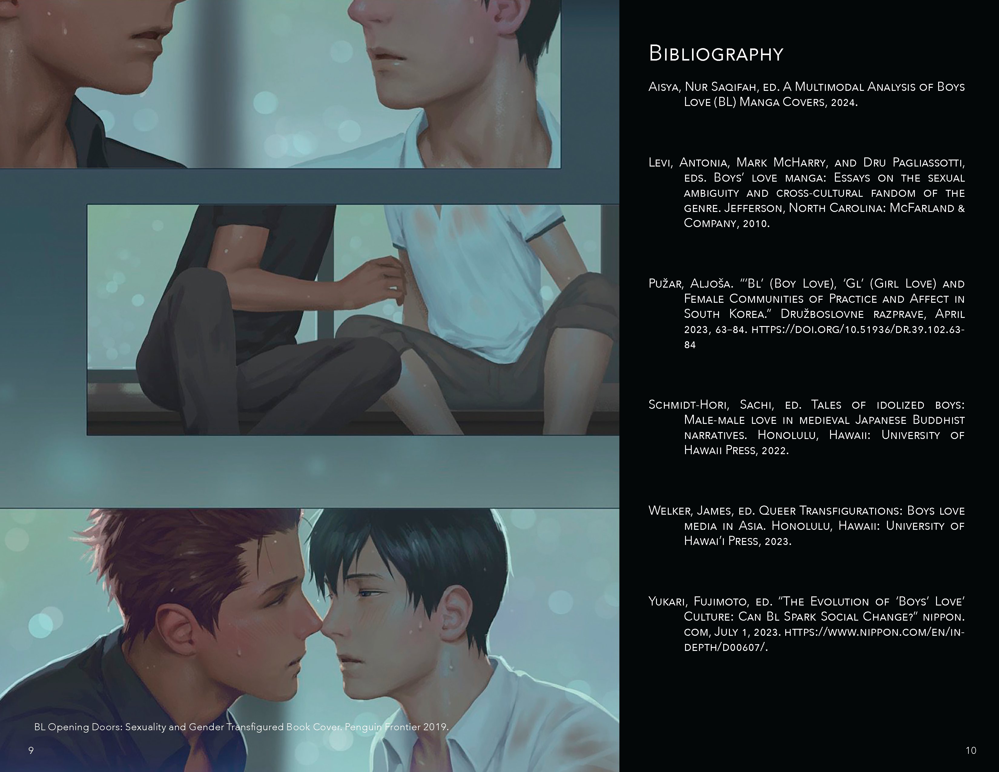 page nine and ten containing the bibliography